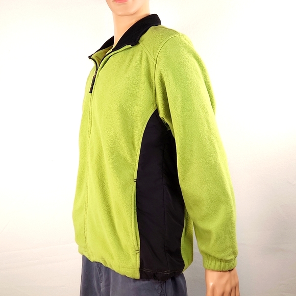 Izod Perform X Fleece Jacket Size L Lime Green - Picture 8 of 16